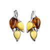 Floral Amber Earrings In Sterling Silver The Verbena, image 