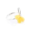 Refined Amber Ring In Sterling Silver The Dandelion, Ring Size: 6 / 16.5, image 