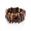 Cognac Amber Beaded Bracelet The Volcano, image 