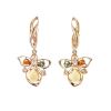 Multicolor Amber Earrings In Gold With Crystals The Edelweiss, image 