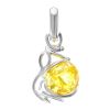 Filigree Amber Pendant In Sterling Silver The Flamenco, image 