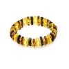 Faceted Multicolor Amber Designer Bracelet The Tangerine, image 