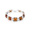 Cherry Amber Link Bracelet In Sterling Silver The Hermitage, image 