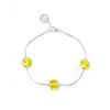 Sterling Silver Bracelet With Lemon Amber Beads, image 