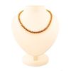 Faceted Cognac Amber Beaded Necklace The Prague, image 