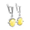 Drop Amber Earrings In Sterling Silver The Sphere, image 