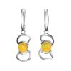 Drop Amber Earrings In Sterling Silver The Flamenco, image 