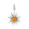Sun Shaped Amber Pendant In Sterling Silver The Helios, image 