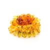 Multicolor Amber Brooch The Chrysanthemum, image 
