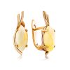 Honey Amber Earrings In Gold The Verbena, image 