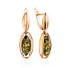 Luminous Golden Dangles With Green Amber The Sophia, image 