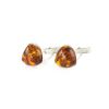 Silver Cufflinks With Cognac Amber The Acapulco, image 