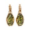 Golden Earrings With Green Amber The Rendezvous, image 