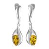 Lemon Amber Earrings In Sterling Silver The Peony, image 