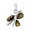 Green Amber Pendant In Sterling Silver The Verbena, image 