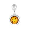 Round Amber Pendant In Sterling Silver The Hermitage, image 