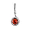 Classy Silver Pendant With Cherry Amber The Berry, image 