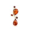 Cognac Amber Pendant In Sterling Silver The Symphony, image 