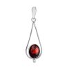 Sterling Silver Drop Pendant With Cherry Amber The Sultan, image 