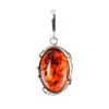 Oval Amber Pendant In Sterling Silver The Vivaldi, image 