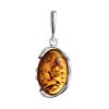 Oval Amber Pendant In Sterling Silver The Vivaldi, image 