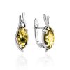 Amber Earrings In Sterling Silver The Verbena, image 