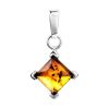 Geometric Amber Pendant In Sterling Silver The Ovation, image 