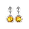 Drop Amber Earrings In Sterling Silver The Hermitage, image 