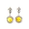 Drop Amber Earrings In Sterling Silver The Hermitage, image 