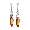 Drop Amber Earrings In Sterling Silver The Gaudi, image 