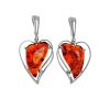 Cognac Amber Earrings In Sterling Silver The Rialto, image 