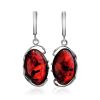 Drop Amber Earrings In Sterling Silver The Vivaldi, image 