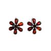 Floral Amber Earrings In Sterling Silver The Verbena, image 