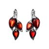 Floral Amber Earrings In Sterling Silver The Verbena, image 
