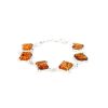Cognac Amber Link Bracelet In Sterling Silver The Athena, image 