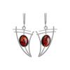 Drop Amber Earrings In Sterling Silver The Sail, image 