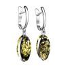 Green Amber Earrings In Sterling Silver The Amaranth, image 