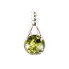 Refined Green Amber Pendant In Sterling Silver The Shanghai, image 