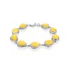 Link Amber Bracelet In Sterling Silver The Fiori, image 