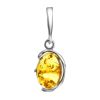 Sterling Silver Pendant With Lemon Amber The Vivaldi, image 