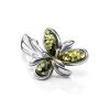 Refined Green Amber Pendant In Sterling Silver The Verbena, image 