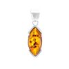 Amber Pendant In Sterling Silver The Petal, image 