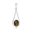 Green Amber Pendant In Sterling Silver The Sultan, image 