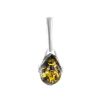 Green Amber Pendant In Sterling Silver The Twinkle, image 