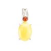 Bright Amber Pendant In Sterling Silver The Prussia, image 