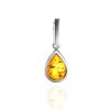 Cognac Amber Pendant In Sterling Silver The Fiori, image 