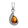 Cognac Amber Pendant In Sterling Silver The Acapulco, image 