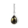 Green Amber Pendant In Sterling Silver The Fiori, image 