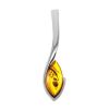 Delicate Cognac Amber Pendant In Sterling Silver The Adagio, image 
