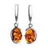 Drop Amber Earrings In Sterling Silver The Vivaldi, image 